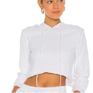 Guizio grey cropped hoodie